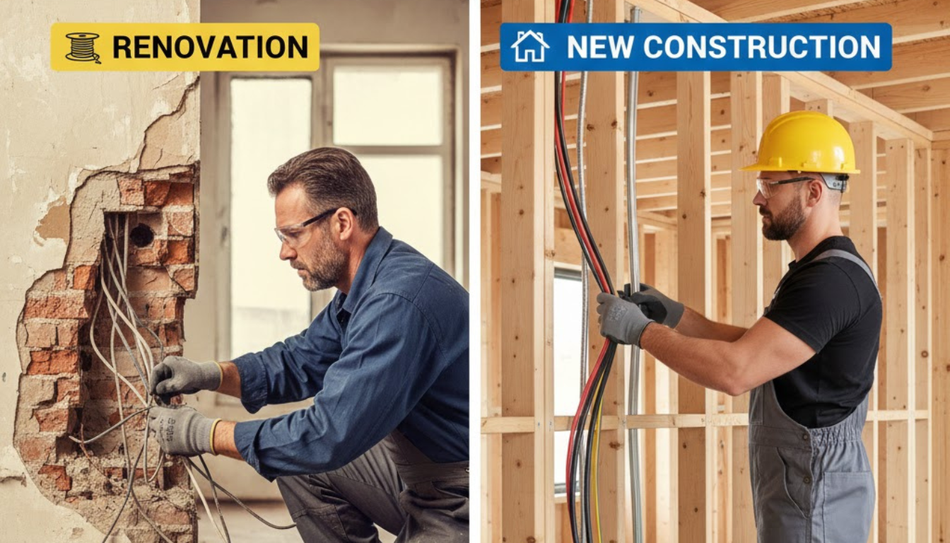 Buying Electrical Wire for Renovation vs New Construction: What’s Different?