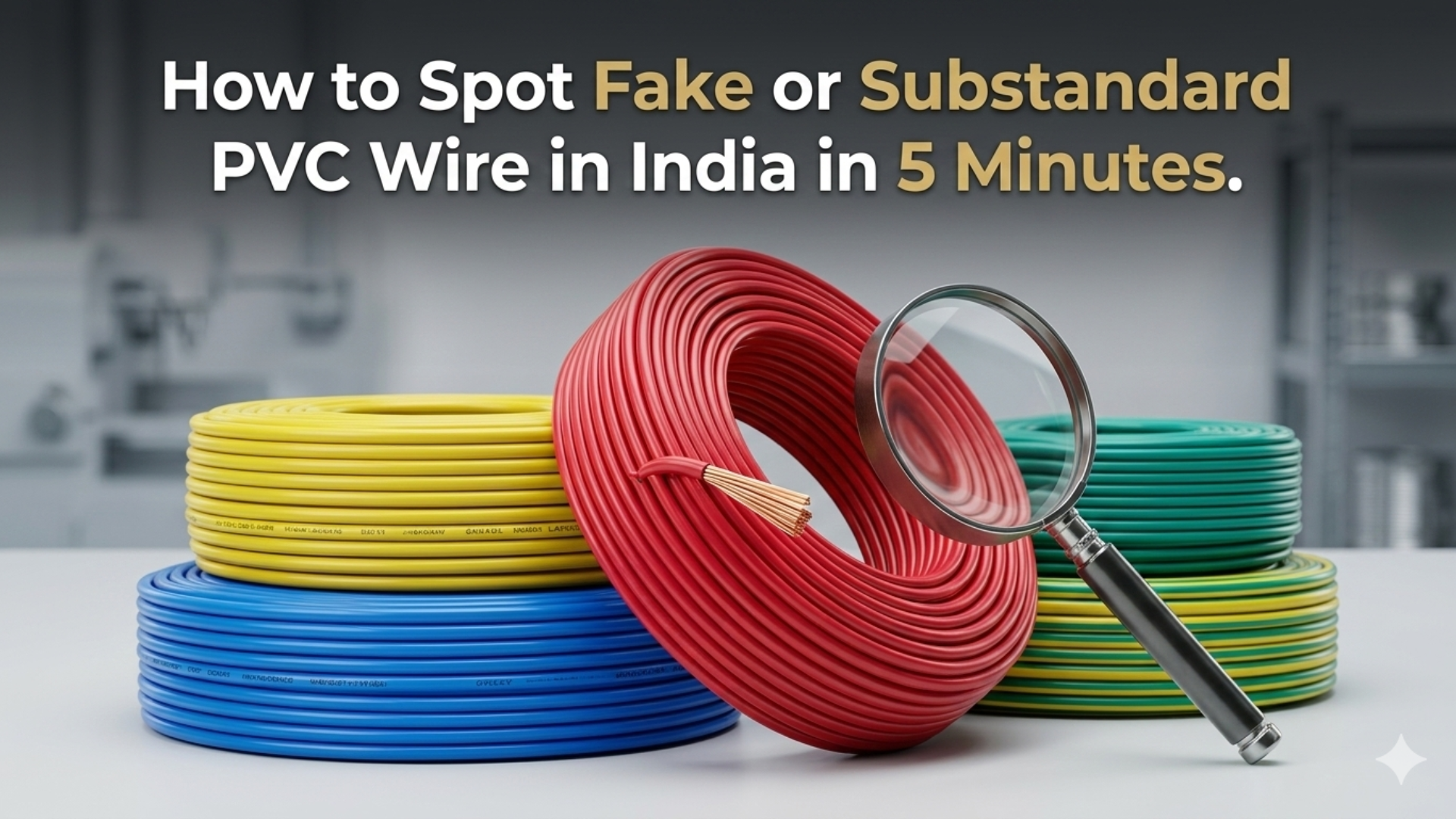 How to Spot Fake or Substandard PVC Wire in India in 5 Minutes?